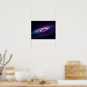 Poster Astronaut Silhouette on Black Hole Accretion Disk  (Cuisine)