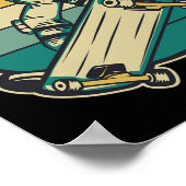 Poster Astronaut Skateboarding Skateboard  (Coin)