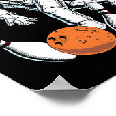 Poster Astronaut Space Bowling Cool Astronaut Bowling Lov (Coin)
