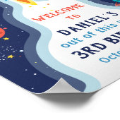 Poster Astronaut Space Rockship Birthday Welcome (Coin)