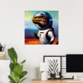 Poster Astronaut T Rex (Bureau à domicile)