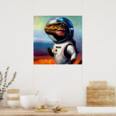 Poster Astronaut T Rex (Cuisine)