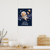 Poster Astronaut Teddy Bear Little Explorer Space Kids (Cuisine)