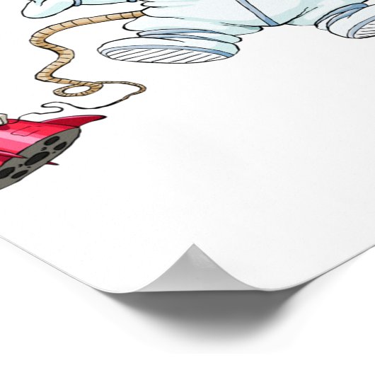 Poster astronaute (Coin)