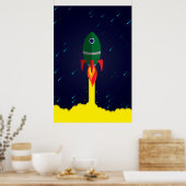 Poster astronaute astronaute de vaisseau spatial de fusée (Cuisine)