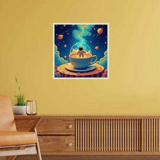 Poster Astronaute Café Espace Art (Salon 2)