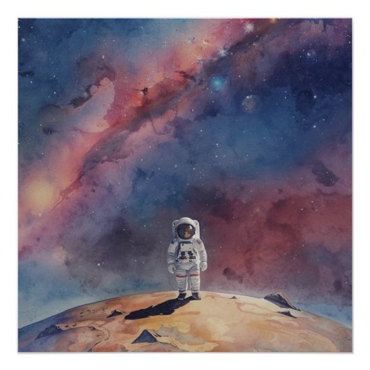 Poster Astronaute dans l'espace (Devant)