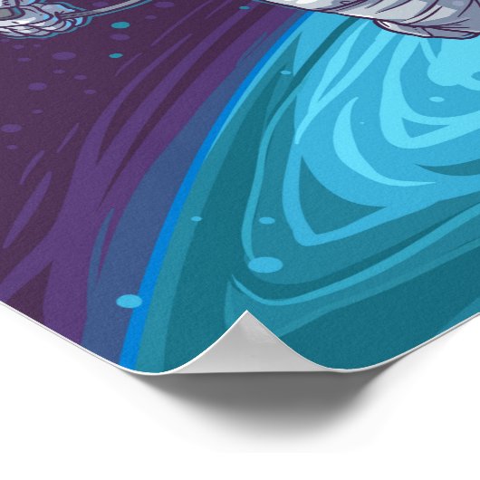 Poster Astronaute dans l'espace (Coin)