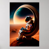Poster Astronaute dans l'espace (Devant)