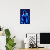Poster Astronaute Dans L'espace Profond (Bureau à domicile)