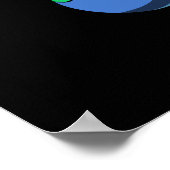 Poster Astronaute de l'espace Planète de Bowling cosmique (Coin)