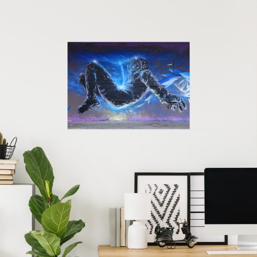 Poster Astronaute du graffiti (Bureau à domicile)