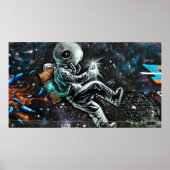 Poster Astronaute du graffiti (Devant)