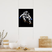 Poster Astronaute du patinage Skateboard Espace cosmique (Cuisine)