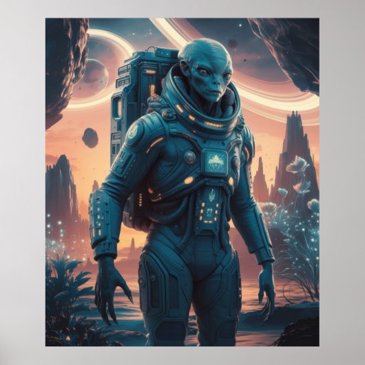 Poster Astronaute Extraterrestre (Devant)