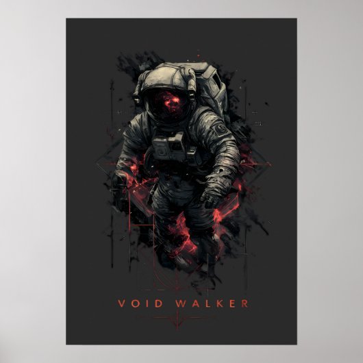 Poster Astronaute Marcheur du Vide Heavy Metal (Devant)