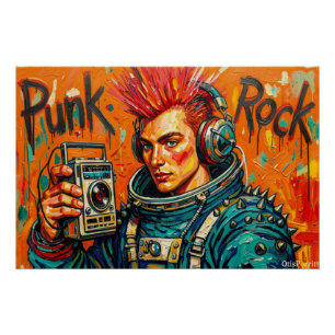 POSTER ASTRONAUTE PUNK ROCK 6