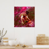 Poster Astronaute skateboard (Cuisine)