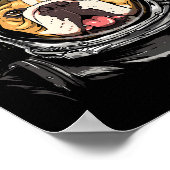 Poster Astronaute spatial américain Bulldog Galaxy Astron (Coin)