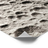 Poster Astronaute sur la Lune Espace Noir & Gris (Coin)