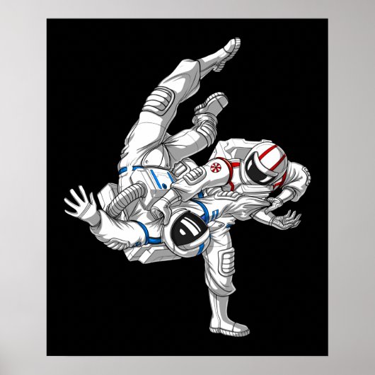 Poster Astronautes de Jiu-Jitsu (Devant)