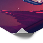 Poster astronautes explorant l'espace avec étoiles et pla (Coin)