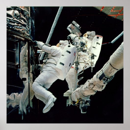 Poster Astronauts working on the Hubble (Devant)