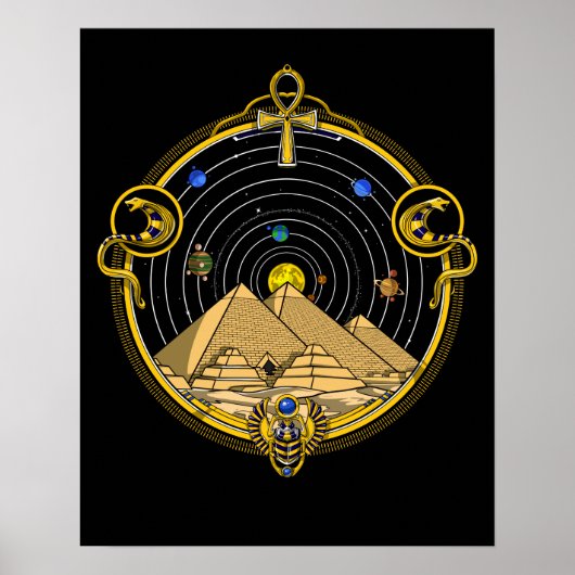 Poster Astronomie égyptienne des pyramides (Devant)