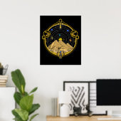 Poster Astronomie égyptienne des pyramides (Bureau à domicile)