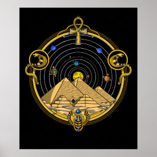 Poster Astronomie égyptienne des pyramides