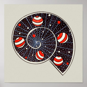 Poster Astronomie Funny Space Spiral Galaxy