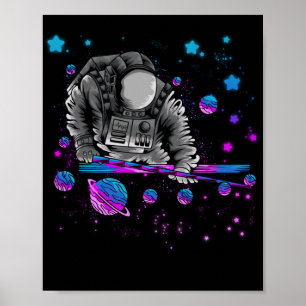 Poster Astronomie Galaxy Billiard Lecteur Pool d'astronau