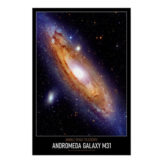 Poster Astronomie haute résolution Andromeda Galaxy M31 (Devant)