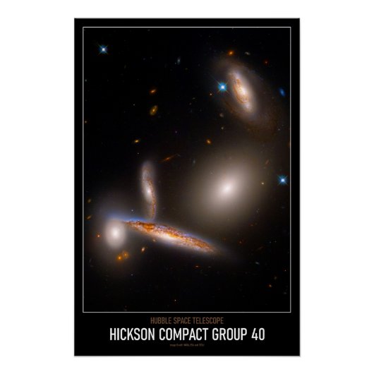 Poster Astronomie haute résolution Hickson Compact Group  (Devant)
