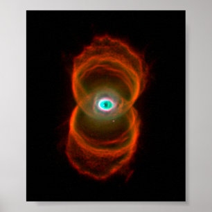 Poster Astronomie spatiale Nebula en verre d'heure