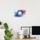 Poster Astronomie univers nébuleuse. PETIT (Bureau à domicile)
