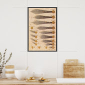 Poster Astronomie vintage, comètes de Stanislaw Lubieniec (Cuisine)