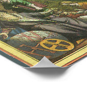 Poster Astronomie vintage Constellation céleste du Nord (Coin)