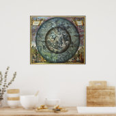 Poster Astronomie vintage Constellation céleste du Nord (Cuisine)