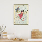 Poster Astronomie Vintage, Étoiles de Constellation, Andr (Cuisine)