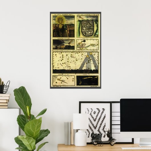 Poster Astronomie vintage, Stella Magorum, Étoiles célest (Bureau à domicile)