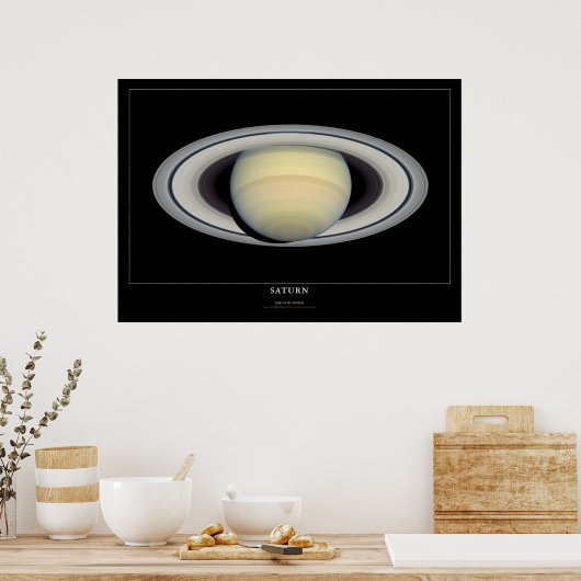 Poster astronomique Saturn Space Science (Cuisine)