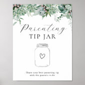 Poster Astuce parentale succulente et eucalyptus Jar (Devant)