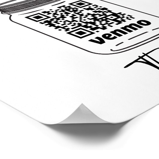 Poster Astuce virtuelle Jar QR Code Astuce votre barman P (Coin)