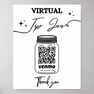 Poster Astuce virtuelle Jar QR Code Astuce votre barman P
