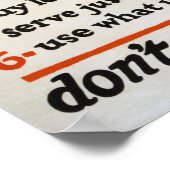 Poster astuces alimentaires (Coin)