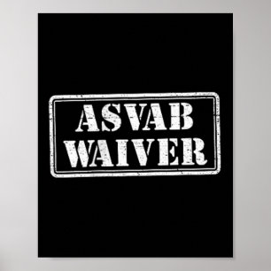 Poster Asvab Renonciation Militaire Ancien Humour Amusant
