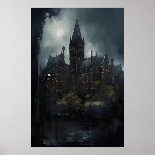 Poster Asylum Architecture gothique Art mural, Humeur hui (Devant)