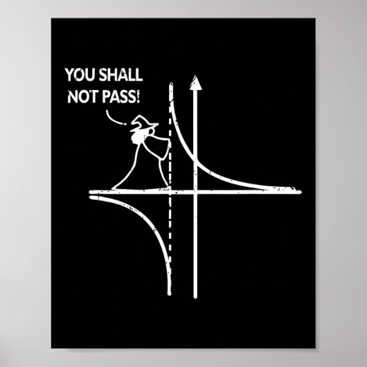 Poster Asymptote de fonction Geek Math Pun Enseignant Tu  (Devant)