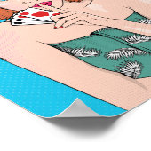 Poster Ataces de poker de style bande dessinée (Coin)